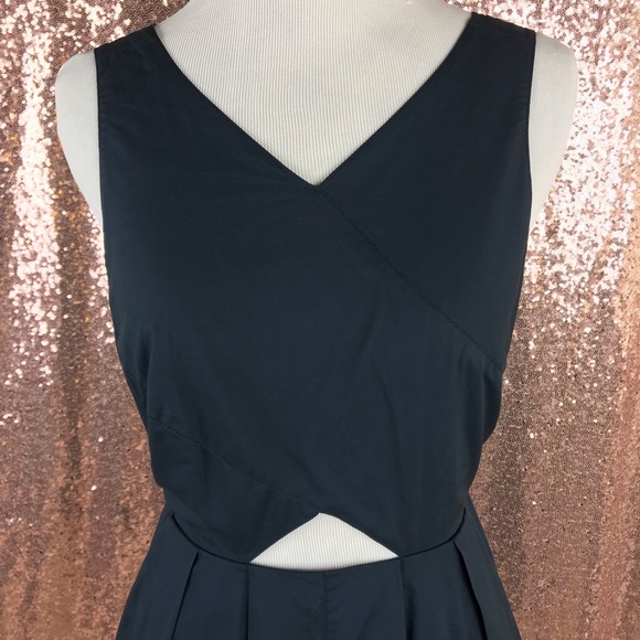 Madewell cutout front navy blue dress - Picture 3 of 5